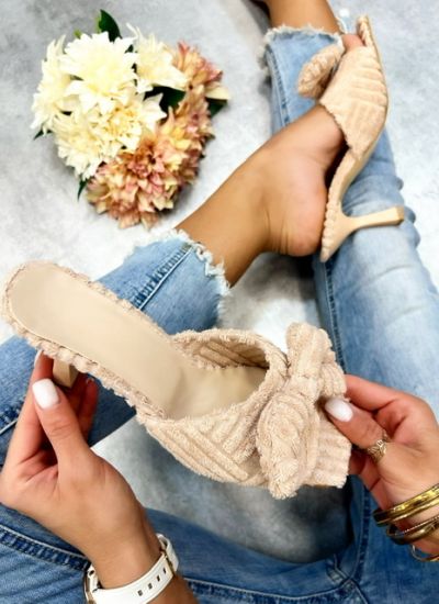 Women Slippers and Mules MIYAH - BEIGE
