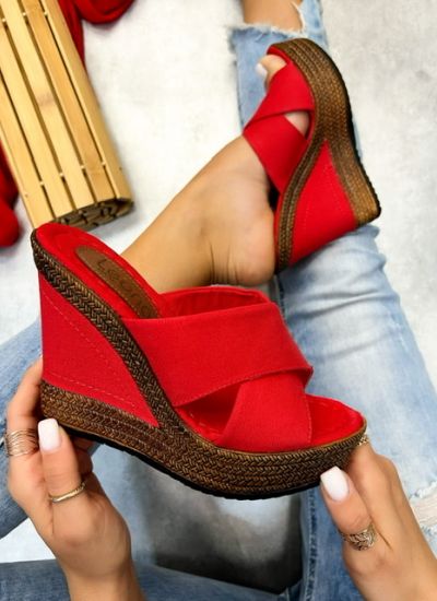 Women Slippers and Mules RIAN - RED
