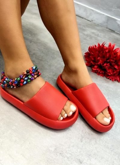 Women Slippers and Mules GULAB - RED