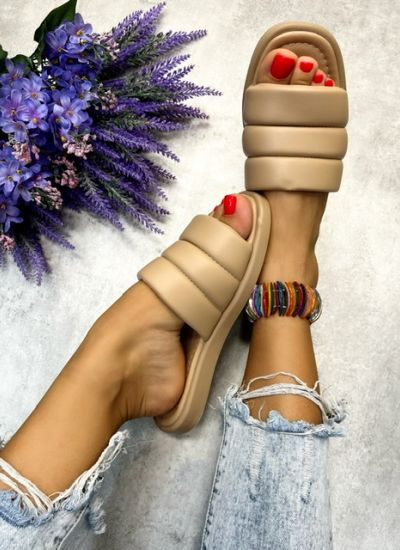Women Slippers and Mules JOVANA - BEIGE