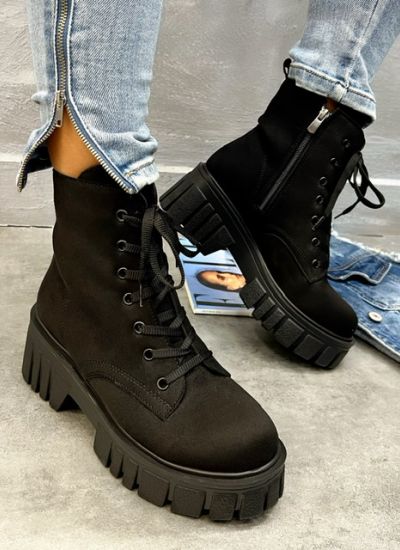 Women ankle boots MANAYI VELUR - BLACK