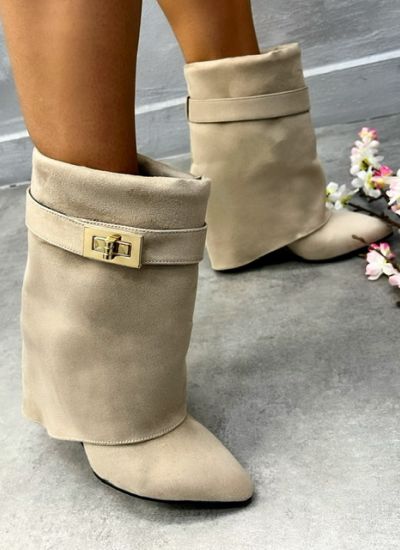 Women ankle boots MILANI VELUR - BEIGE