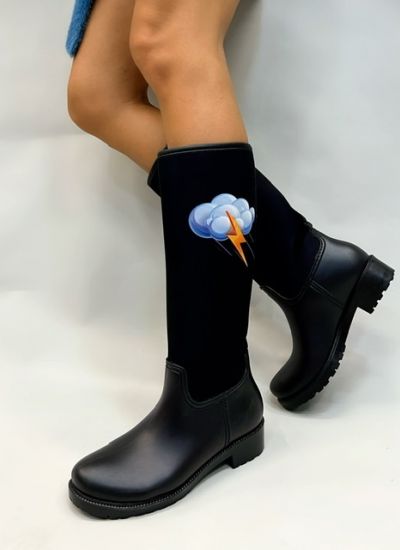 Waterproof boots FALLON RAIN - BLACK
