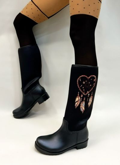 Waterproof boots FALLON DREAM CATCHER - BLACK