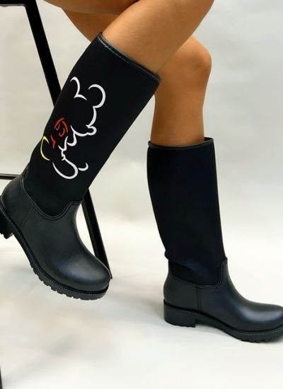 Waterproof boots FALLON MICKEY - BLACK