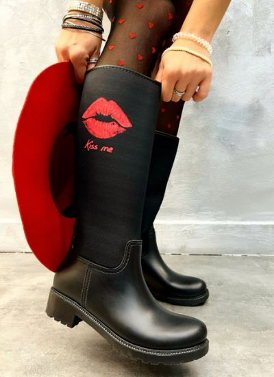 Waterproof boots FALLON KISS ME - BLACK