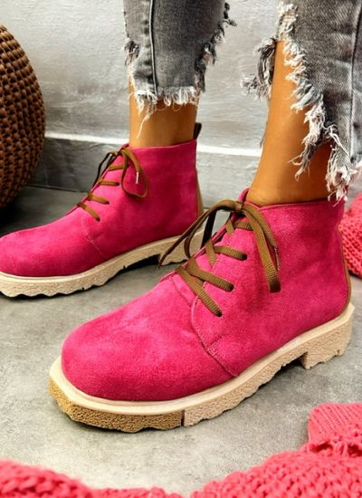 Women ankle boots URA - PINK
