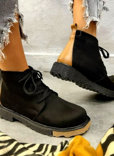 Women ankle boots URA - BLACK