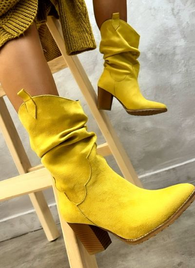 Women ankle boots KENZIE - YELLOW