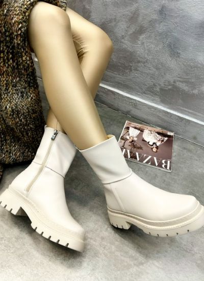 Women ankle boots NATUN - LIGHT BEIGE