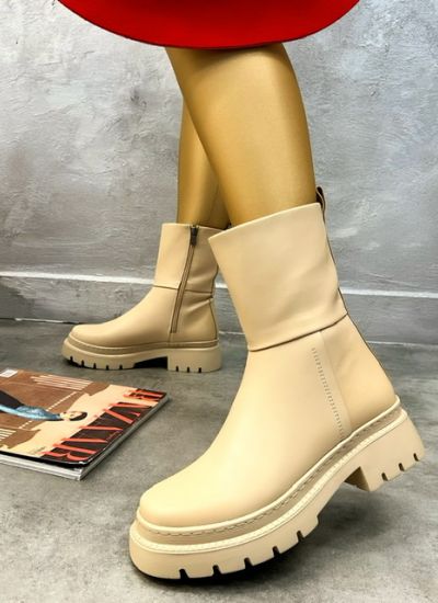 Women ankle boots NATUN - BEIGE