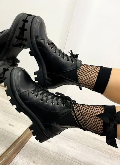 Women ankle boots D081 - BLACK