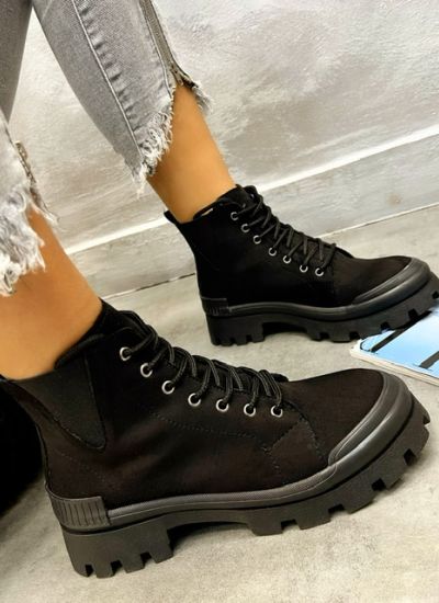 Women ankle boots TILIA VELUR - BLACK