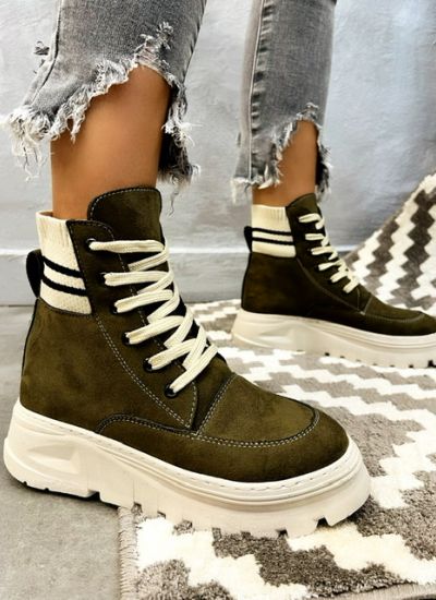 Women ankle boots ESHE - DARK GREEN