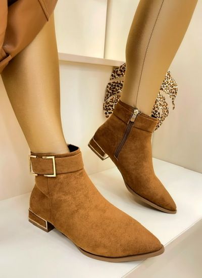 Women ankle boots POORBI - CAMEL