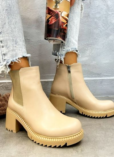 Women ankle boots ENIJA - BEIGE