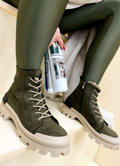Women ankle boots EFAH - DARK GREEN