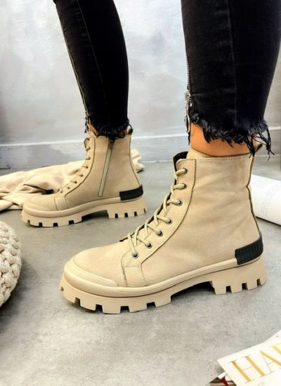 Women ankle boots EFAH - BEIGE