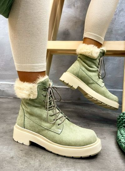 Women ankle boots LOUISE - GREEN