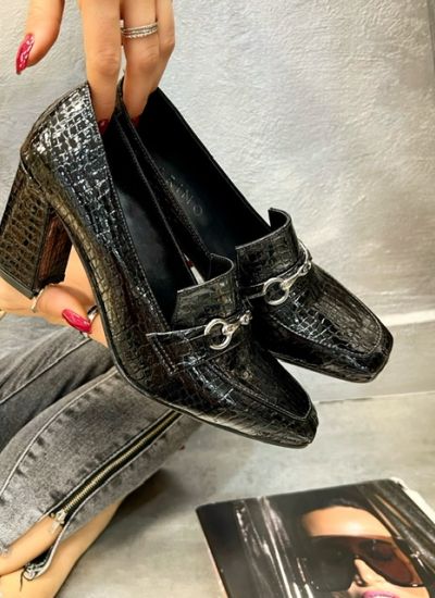 Pantofi cu tocuri  FRANKI - NEAGRĂ
