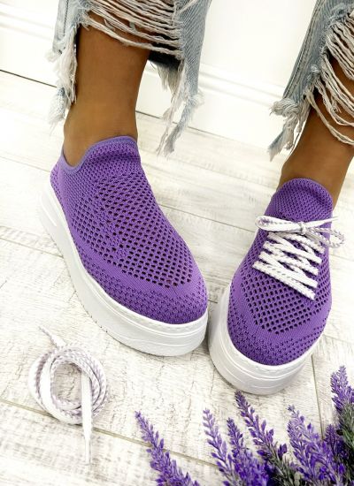 Women sneakers D600 - PULL ON - VIOLET