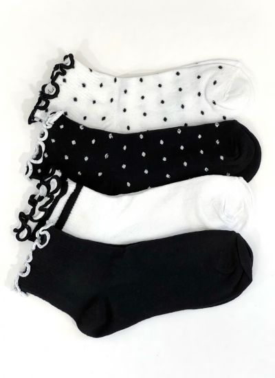 ČARAPE D839 - POLKA DOTS - 4 IN 1 - VIŠEBOJNE