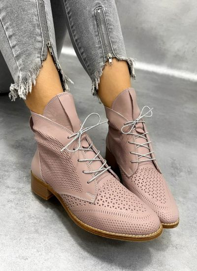 Leather summer boots