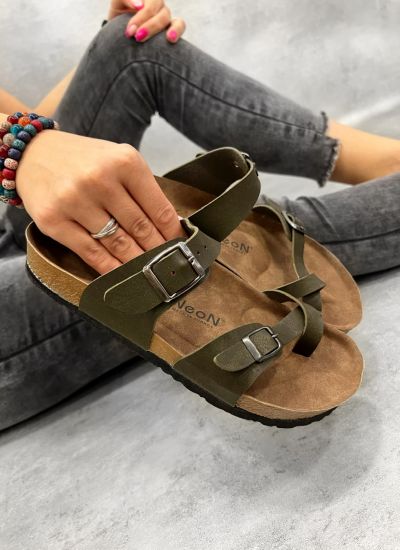 Women Slippers and Mules D987 - DARK GREEN