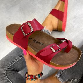 Women Slippers and Mules D987 - RED