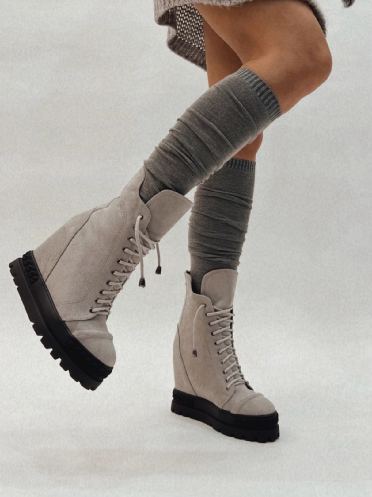 Women half boots E057 - GREY