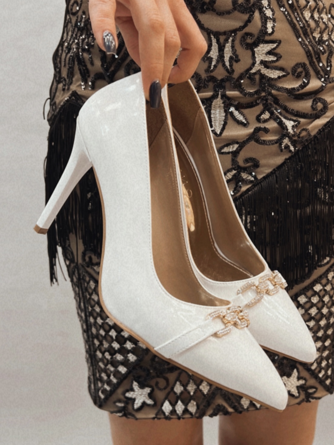 High-heels E191 - WHITE