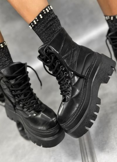 Women booties E197 - BLACK