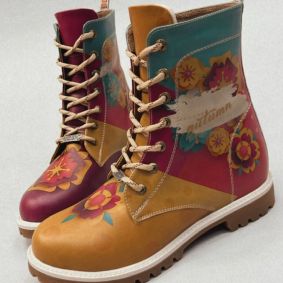Women half boots E236 - PINK
