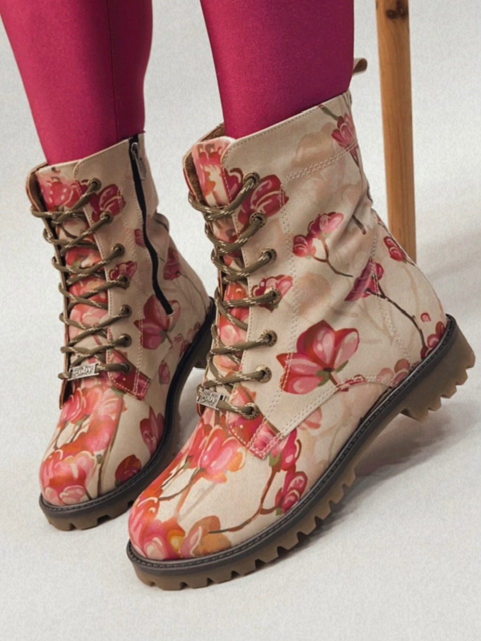 Women half boots E239 - BEIGE