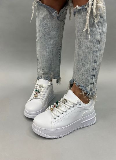 Women sneakers E288 - WHITE
