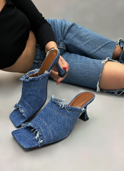 Women Slippers and Mules E290 - JEANS