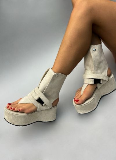 Women sandals E291 - BEIGE