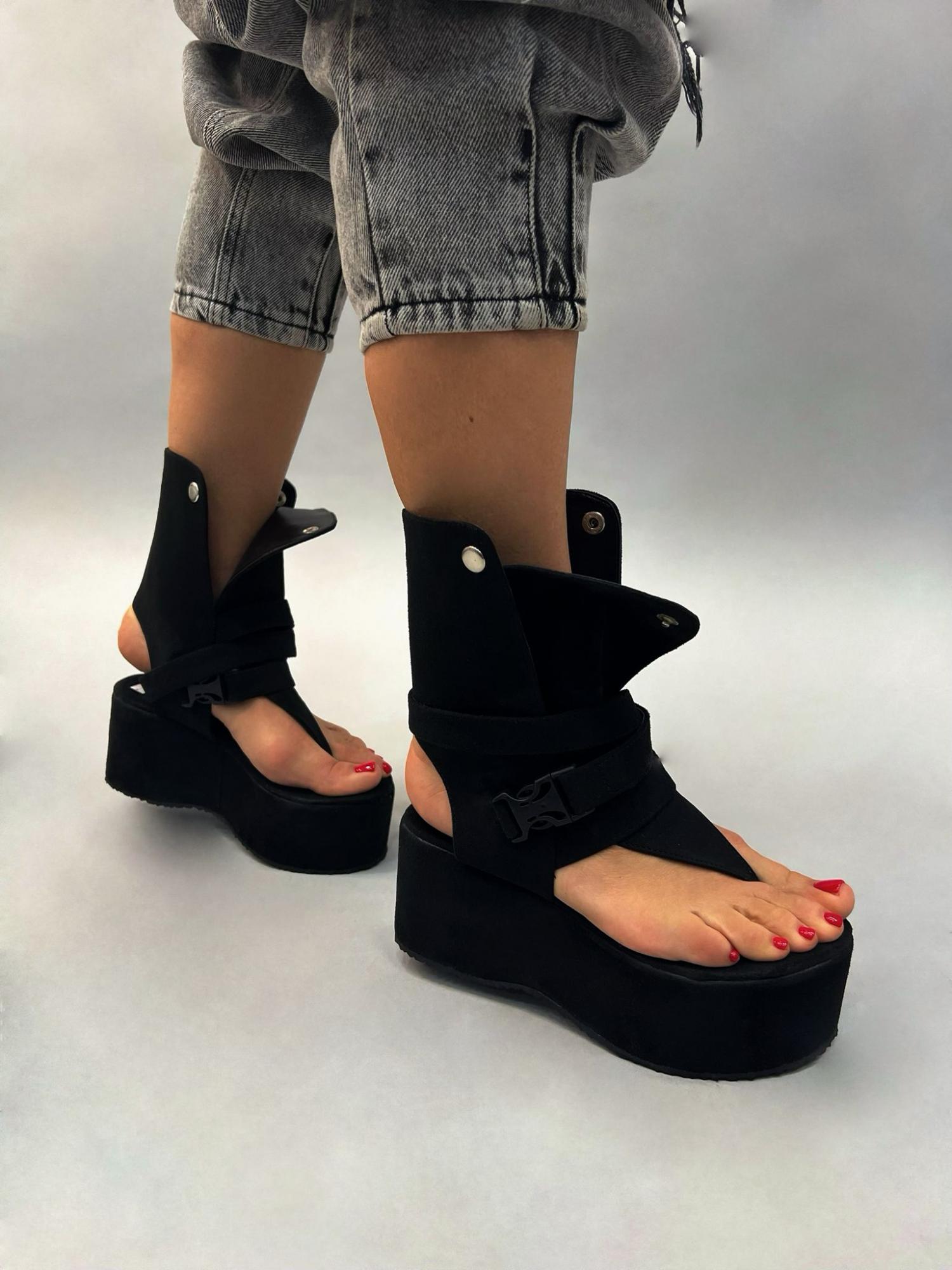 Women sandals E291 - BLACK