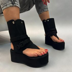 Women sandals E291 - BLACK
