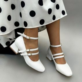 High-heels E293 - WHITE
