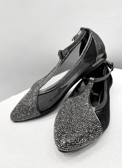 Balerina lapos cipő E306 - GRAFIT