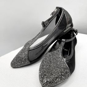 Balerina lapos cipő E306 - GRAFIT
