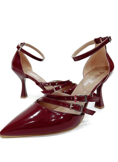 Women sandals E323 - WINE RED