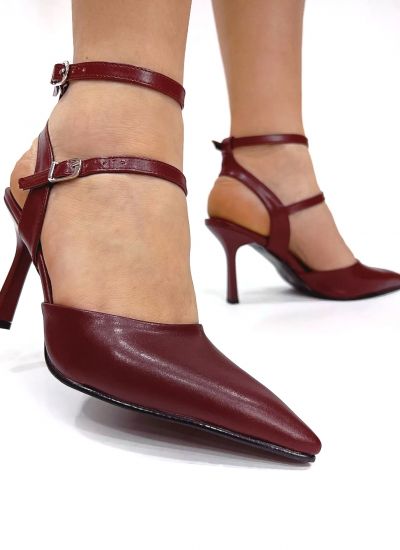 Women sandals E329 - WINE RED