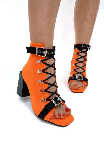 Women sandals E337 - ORANGE