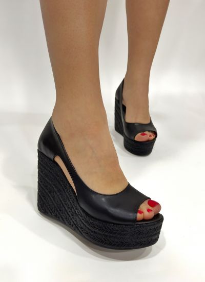 Women sandals E343 - BLACK