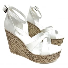 Women sandals E345 - WHITE