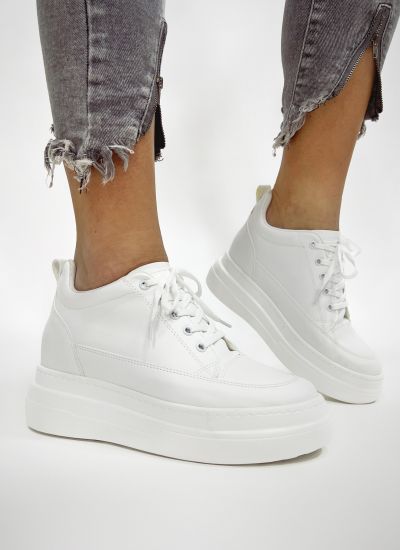 Women sneakers E346 - WHITE
