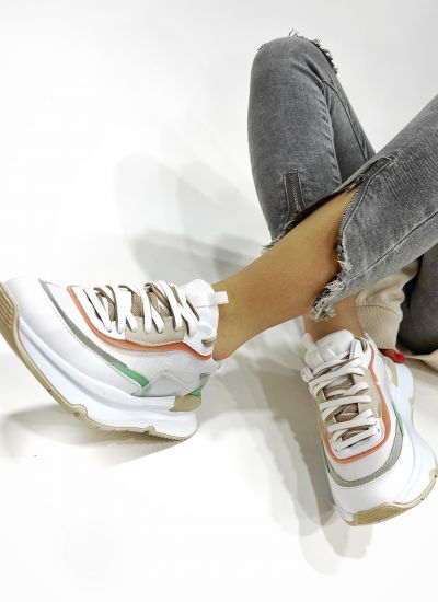Women sneakers E347 - WHITE
