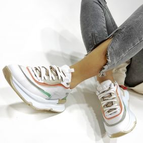 Women sneakers E347 - WHITE
